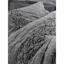 Bettbezug-Set Grau 220 x 240 cm