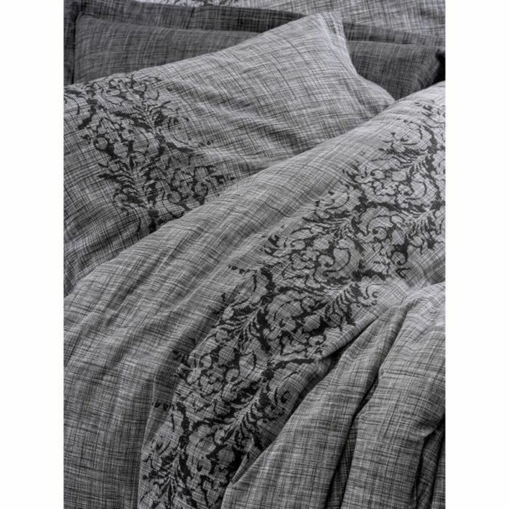 Bettbezug-Set Grau 220 x 240 cm