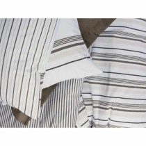 Bettbezug-Set Weiß Braun 220 x 240 cm