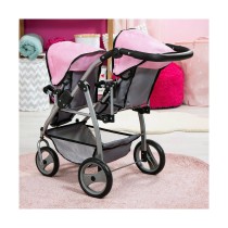 Doll Stroller Reig Grey Pink Twinned