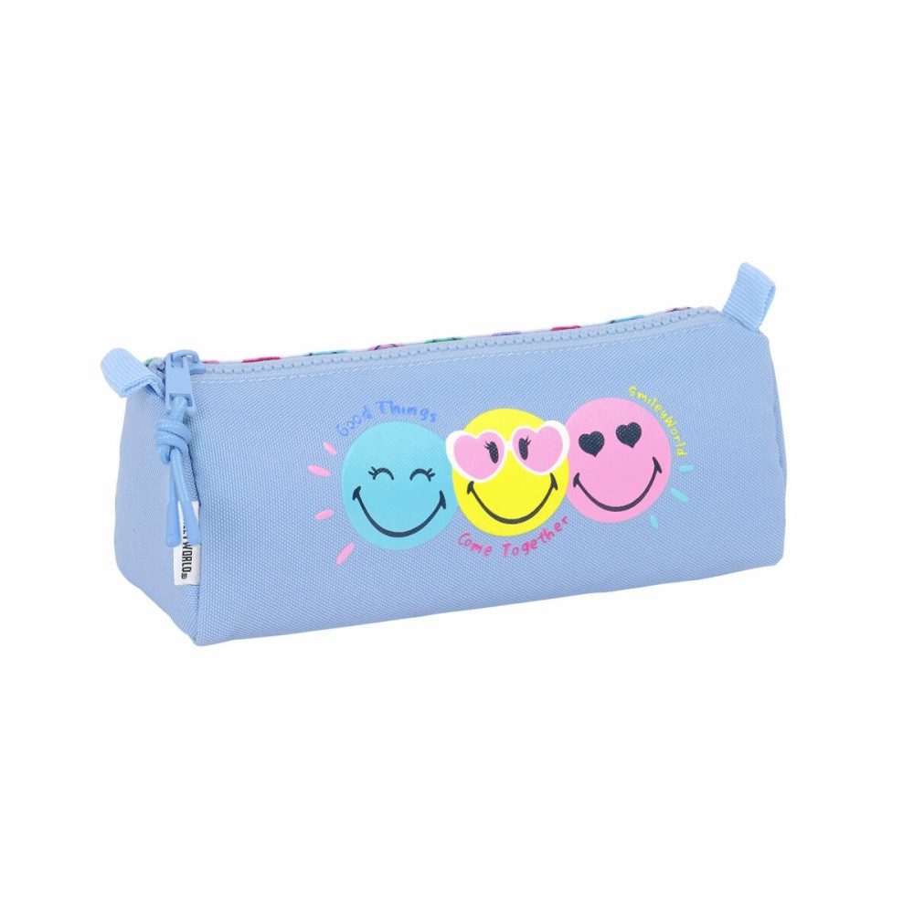 Fourre-tout Smiley Joyful Multicouleur Bleu clair 21 x 8 x 7 cm