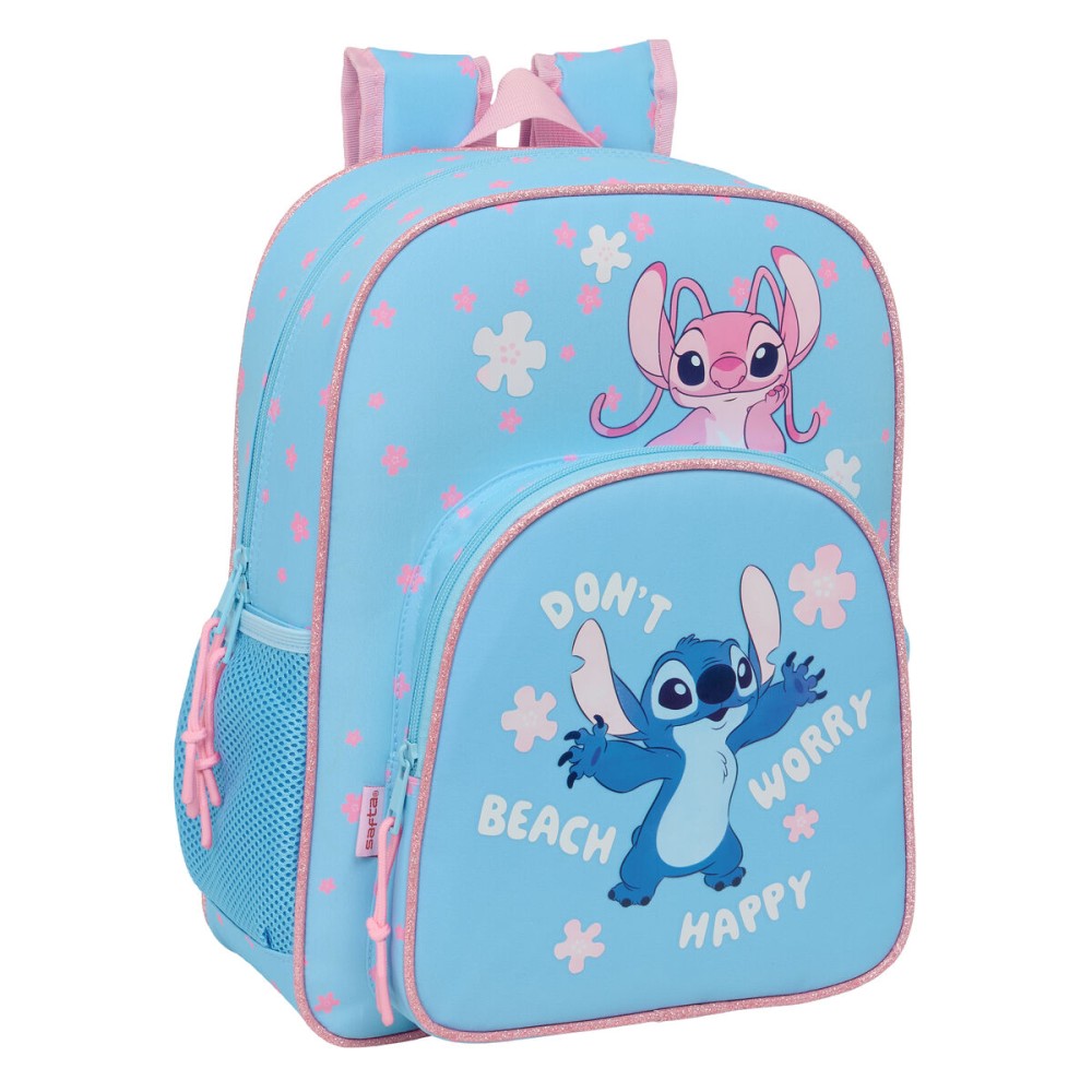 Cartable Lilo & Stitch Happy Bleu ciel 32 x 38 x 12 cm