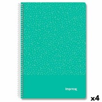 Cahier Imprex Vert Din A4 80 Volets (4 Unités)