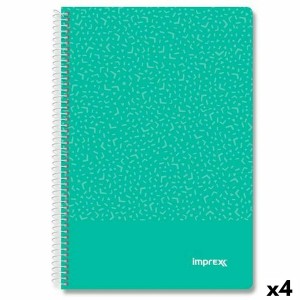 Cahier Imprex Vert Din A4 80 Volets (4 Unités)