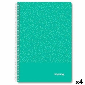 Notizbuch Imprex grün Din A4 80 Blatt (4 Stück)