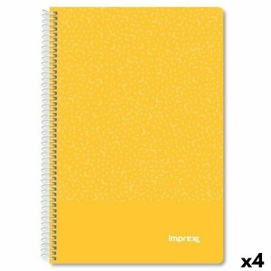 Cahier Imprex Jaune Din A4 80 Volets (4 Unités)