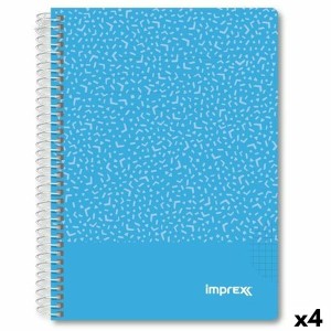 Notebook Imprex Blue A5 80 Sheets (4 Units)