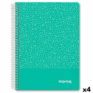 Notizbuch Imprex grün A5 80 Blatt (4 Stück)