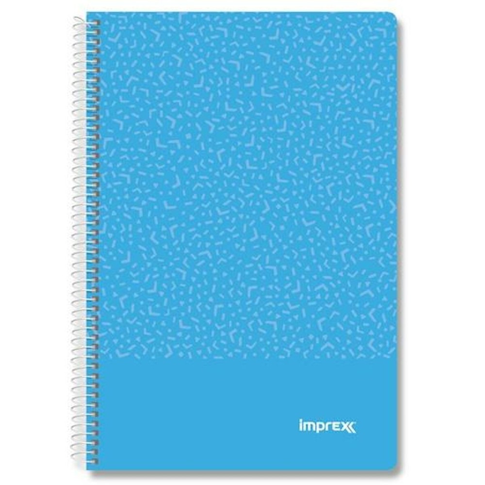 Notebook Imprex Blue Din A4 80 Sheets (4 Units)