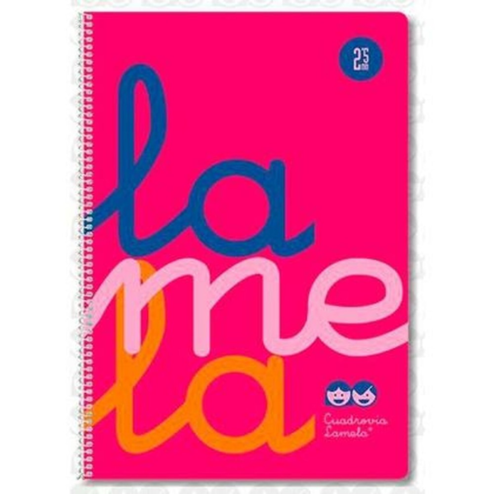 Cahier à Spirale Lamela Rose Din A4 80 Volets (5 Unités)