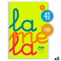 Cahier à Spirale Lamela Jaune Din A4 80 Volets (5 Unités)