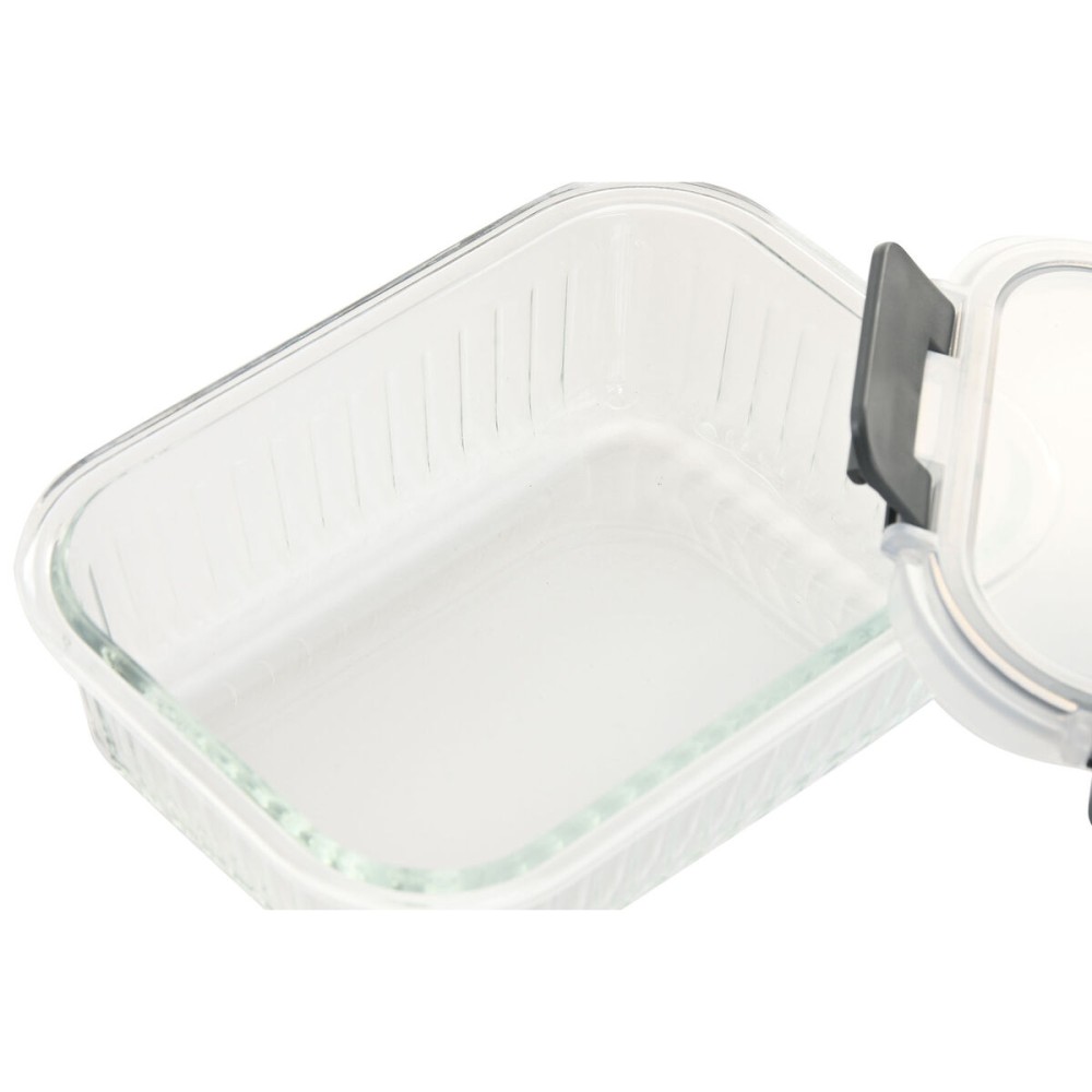 Boîte à lunch Home ESPRIT Transparent polypropylène Verre Borosilicaté 640 ml