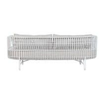 Sofa Home ESPRIT White Beige Metal 180 x 66 x 66 cm