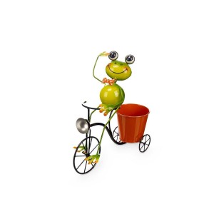 Cache-pot Ibergarden 324-26939A Jaune Rouge Vert Métal Bicyclette Grenouille 31,5 x 32 x 17 cm