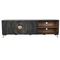 TV-Möbel Home ESPRIT Schwarz Metall Mango-Holz 160 x 40 x 50 cm