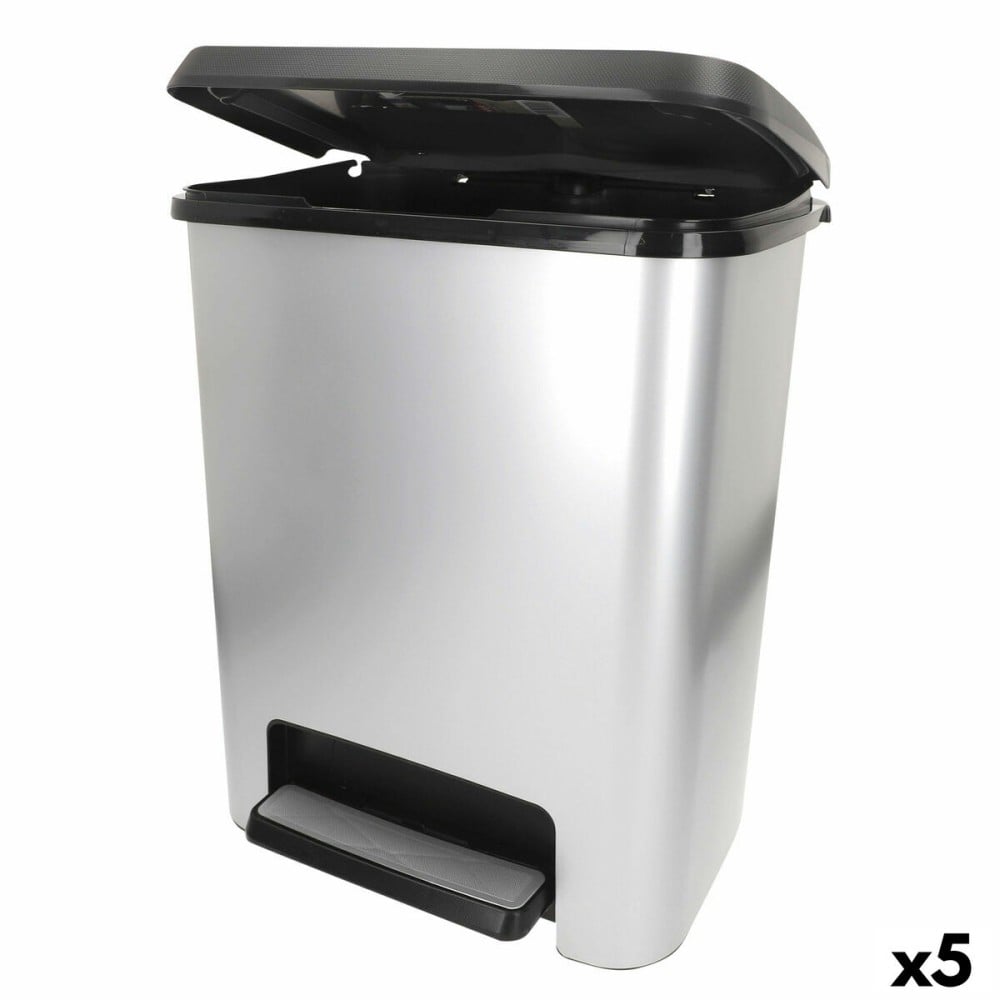 Poubelle Curver Gris Plastique 25 L (5 Unités)