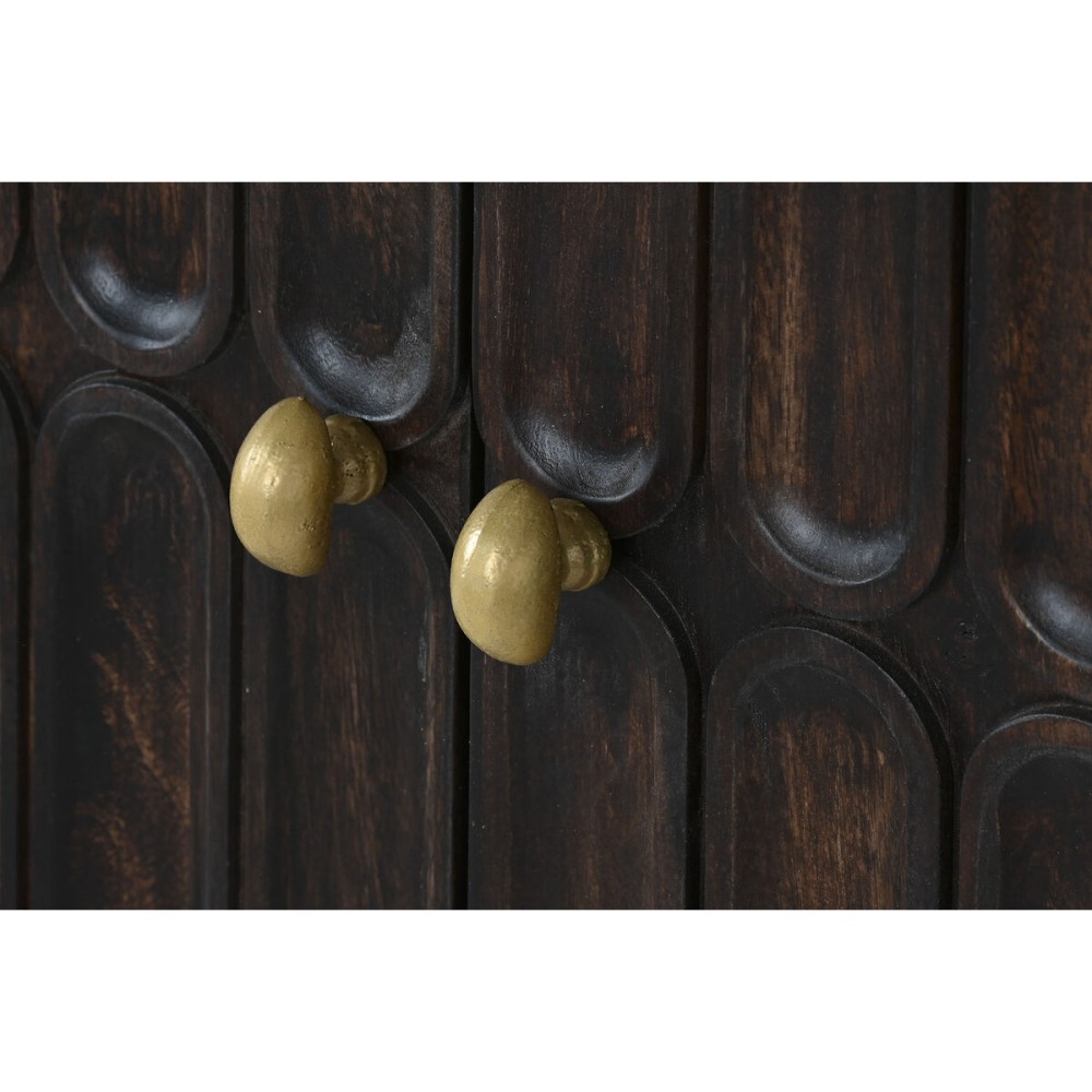 Sideboard Home ESPRIT Golden Dark brown Metal Mango wood 157,5 x 47 x 76,2 cm