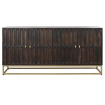 Sideboard Home ESPRIT Golden Dark brown Metal Mango wood 157,5 x 47 x 76,2 cm