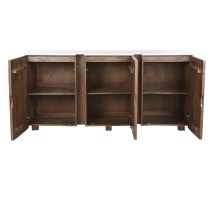 Sideboard Home ESPRIT White Brown Marble Mango wood 162,5 x 47 x 76 cm