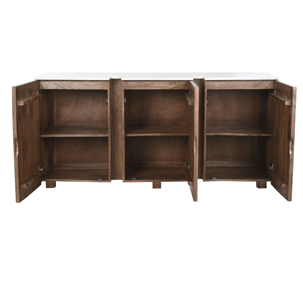 Sideboard Home ESPRIT White Brown Marble Mango wood 162,5 x 47 x 76 cm