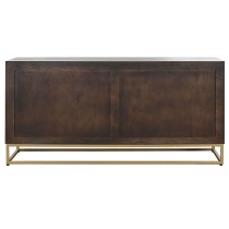 Sideboard Home ESPRIT Golden Dark brown Metal Mango wood 157,5 x 47 x 76,2 cm