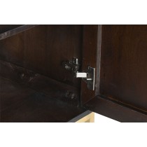 Sideboard Home ESPRIT Golden Dark brown Metal Mango wood 157,5 x 47 x 76,2 cm