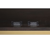 Sideboard Home ESPRIT Golden Dark brown Metal Mango wood 157,5 x 47 x 76,2 cm