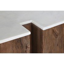 Sideboard Home ESPRIT White Brown Marble Mango wood 162,5 x 47 x 76 cm