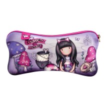 School Case Gorjuss Cheshire cat Purple (22 x 11.3 x 1 cm)