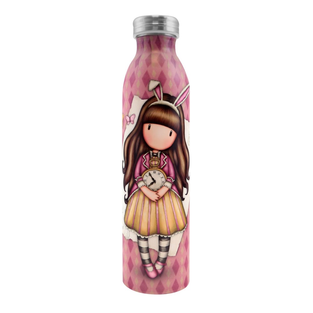 Water bottle Gorjuss Just one second Salmon Metal 600 ml