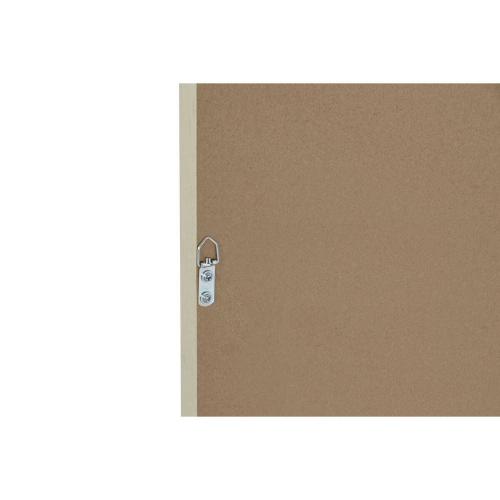 Toile Home ESPRIT Blanc Naturel Boho 60 x 3 x 60 cm (2 Unités)