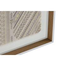 Leinwand Home ESPRIT Weiß natürlich Boho 50 x 3,8 x 60 cm (2 Stück)