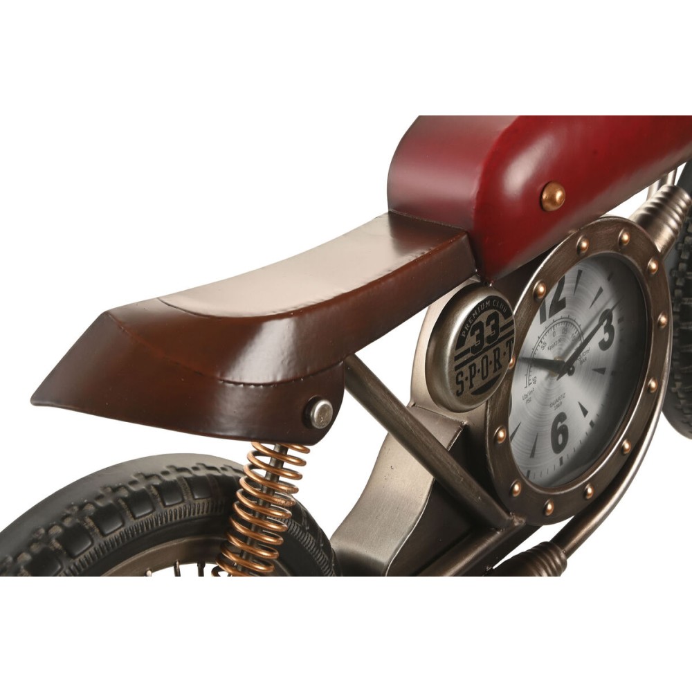 Horloge Murale Home ESPRIT Rouge Doré PVC Métal Moto Vintage 95 x 12 x 43,5 cm