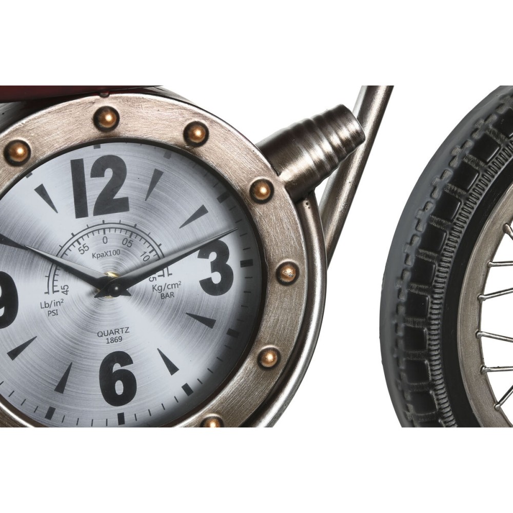 Horloge Murale Home ESPRIT Rouge Doré PVC Métal Moto Vintage 95 x 12 x 43,5 cm