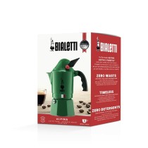 Italienische Kaffeemaschine Bialetti 0002762/NP grün Metall Aluminium 3 Kopper