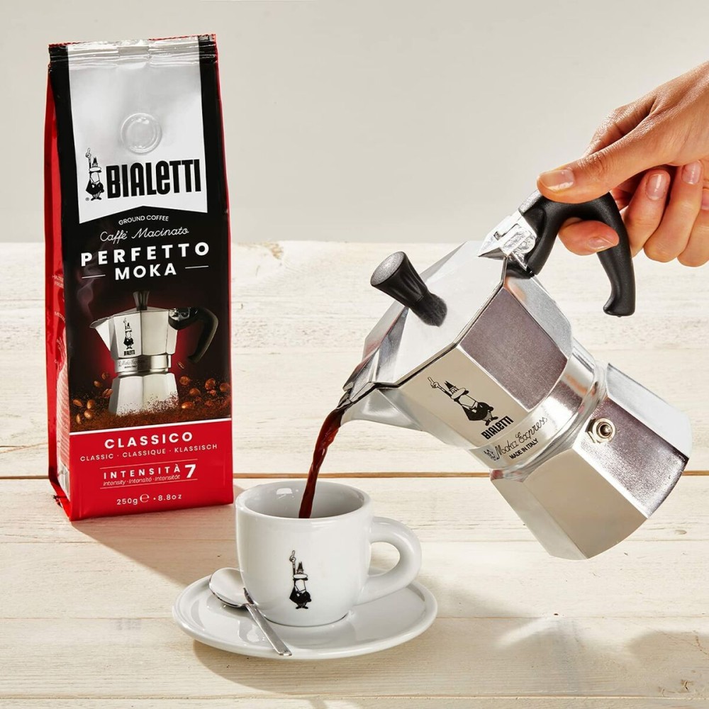 Italienische Kaffeemaschine Bialetti 0002762/NP grün Metall Aluminium 3 Kopper