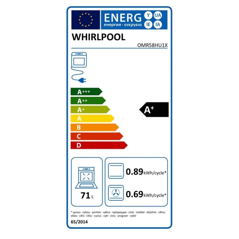 Four Whirlpool Corporation OMR58HU1X 71 L
