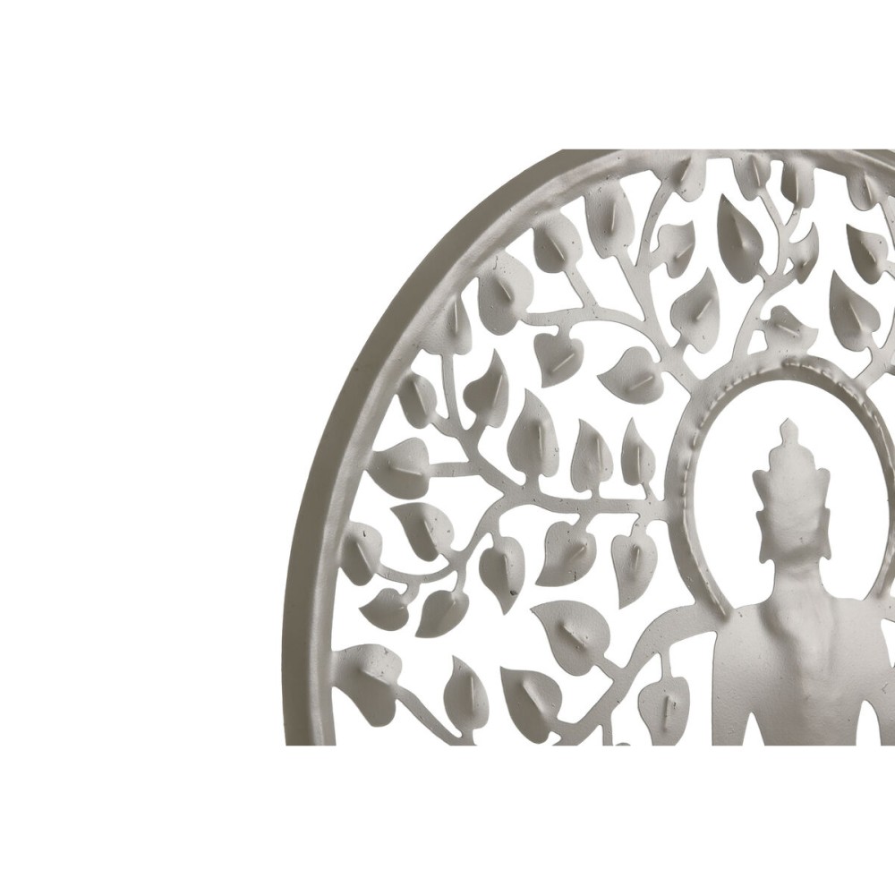 Hanging decoration Home ESPRIT Blue White Grey Pink Iron Tree Buddha Oriental 33 x 1 x 77 cm (4 Units)