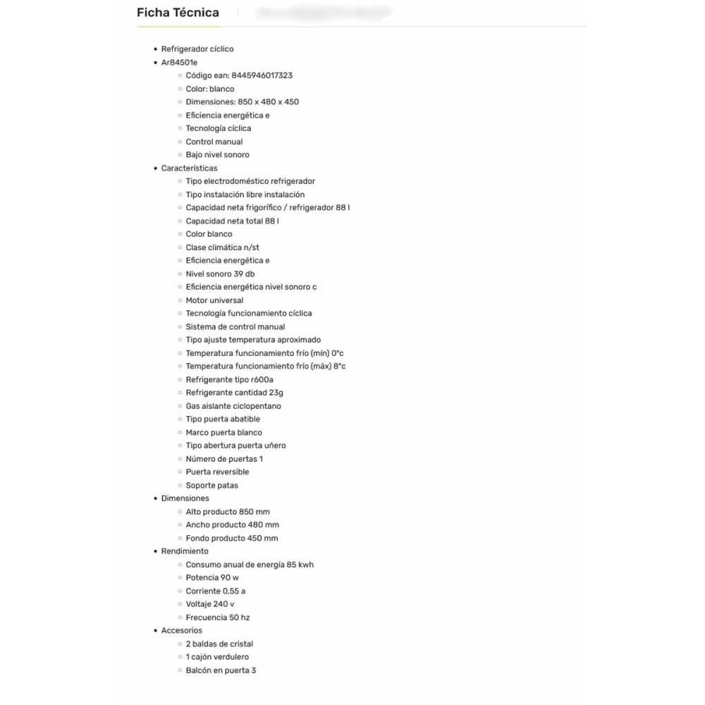 Combined Refrigerator Aspes AR84501E 85