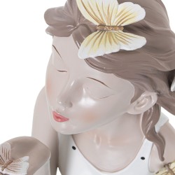 Decorative Figure Alexandra House Living White Plastic Butterflies 18 x 20 x 32 cm