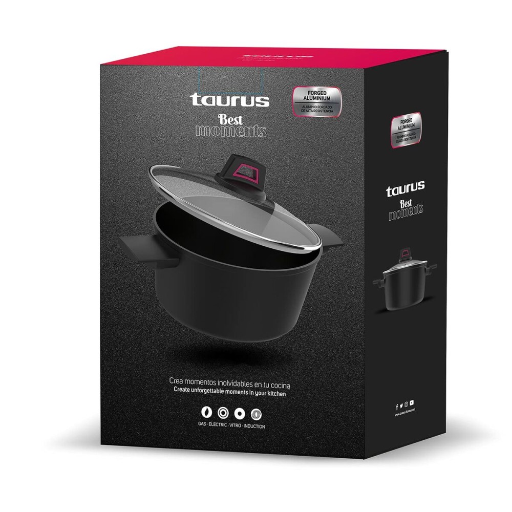 Topf mit Deckel Taurus KCK4020 Schwarz 2 L 20 cm