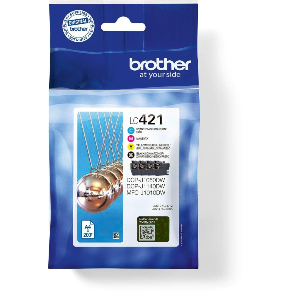 Cartouche d'encre originale Brother MFC-J1010DW / DCP-J1050DW Jaune (4 Unités)