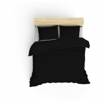 Bettbezug-Set Schwarz 220 x 240 cm