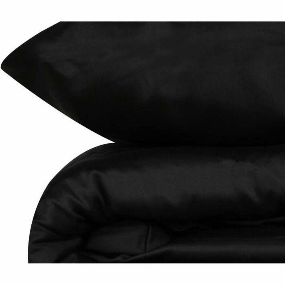 Bettbezug-Set Schwarz 220 x 240 cm