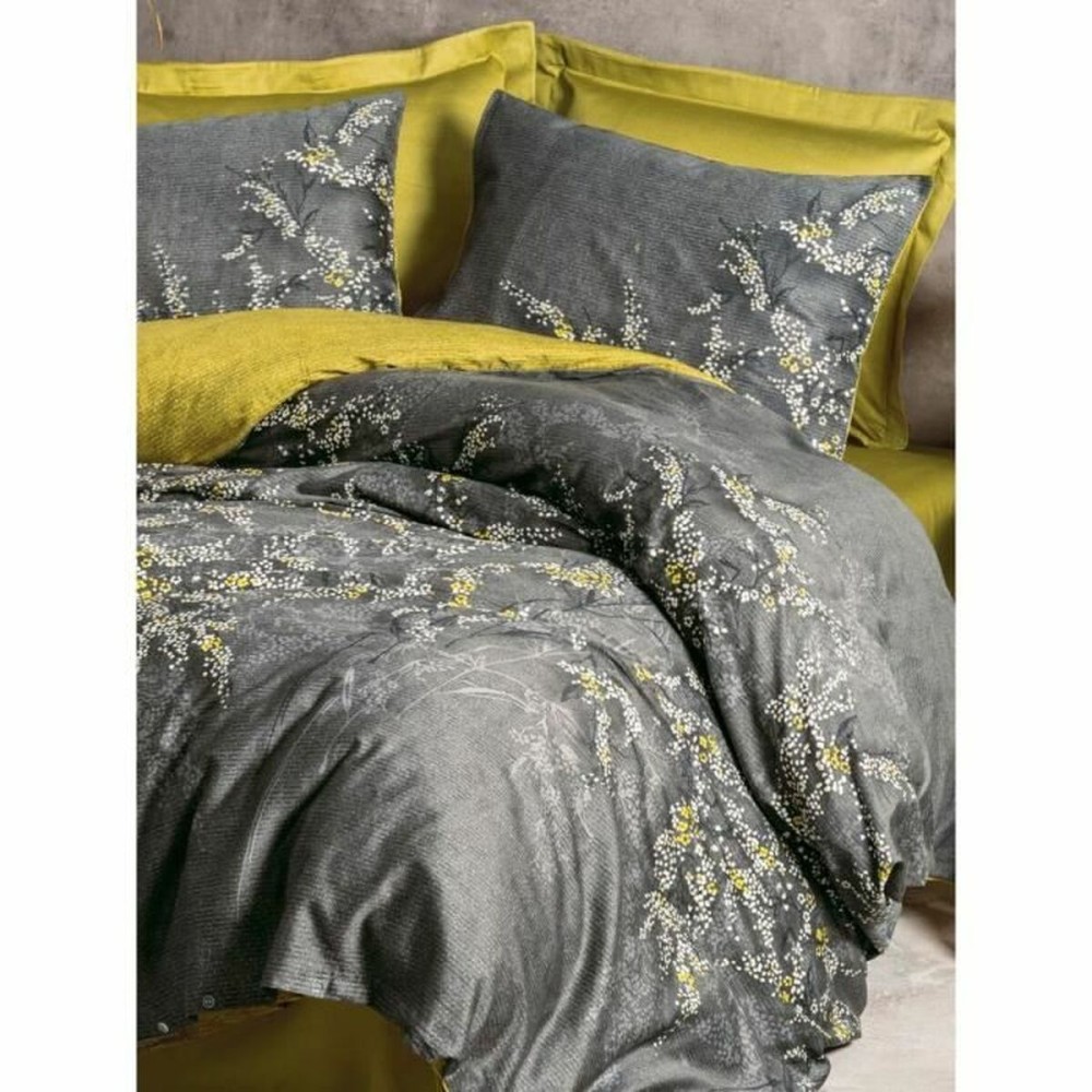 Bettbezug-Set Grau 220 x 240 cm