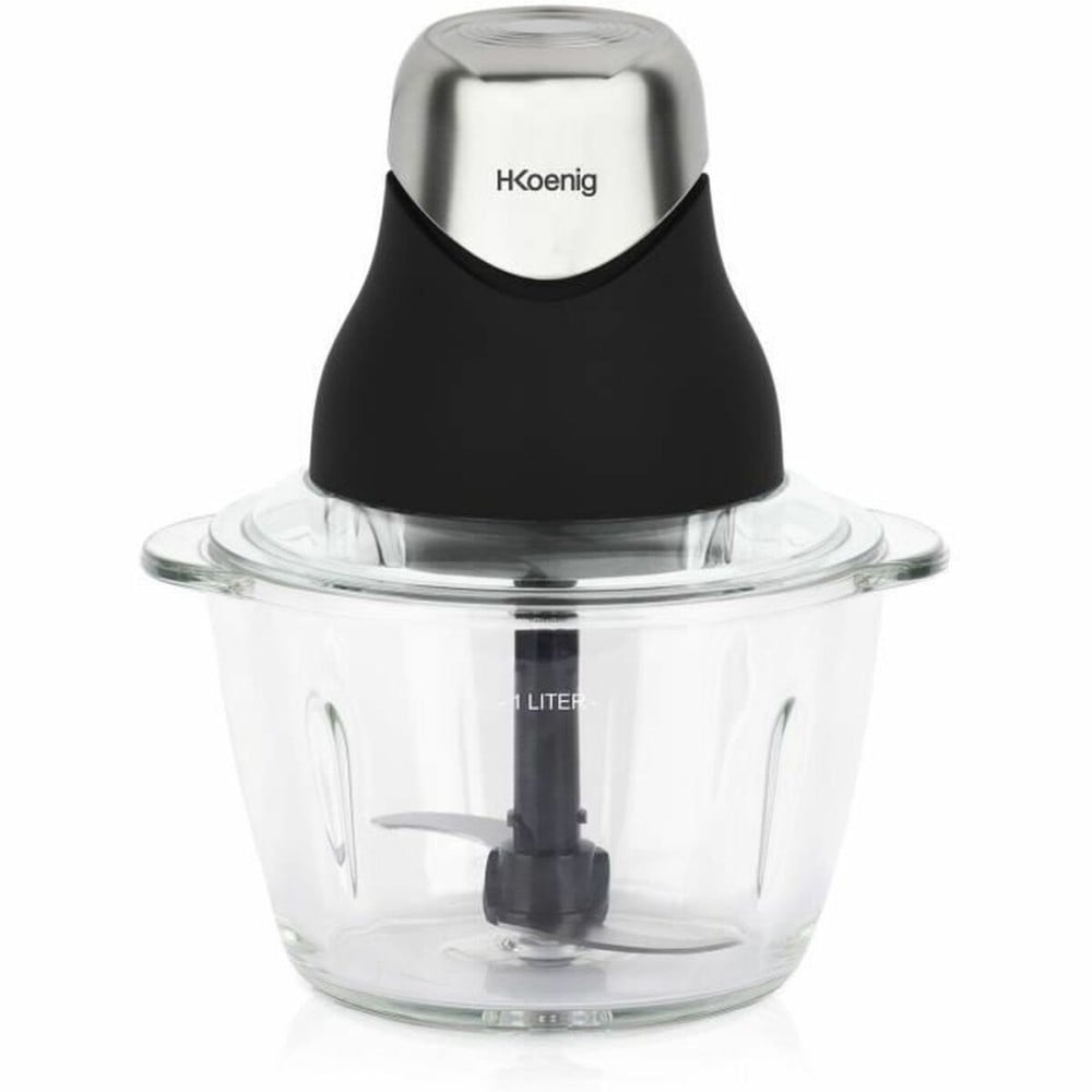Zerkleinerer Hkoenig LEO8 Schwarz Chrom Glas Edelstahl 1 L