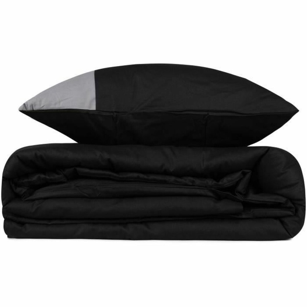 Bettbezug-Set Grau 220 x 240 cm
