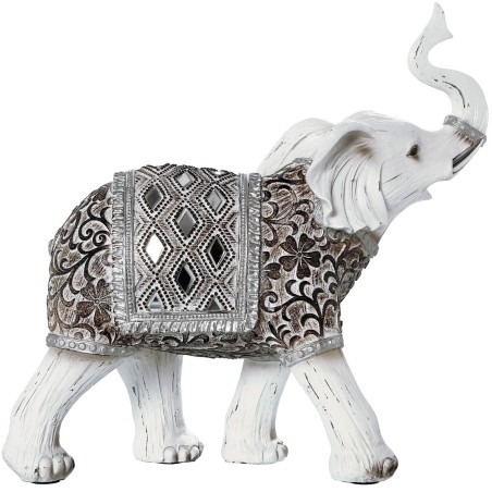 Figurine Décorative Alexandra House Living Blanc Plastique Eléphant 12 x 26 x 27 cm