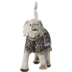 Deko-Figur Alexandra House Living Weiß Kunststoff Elefant 12 x 26 x 27 cm