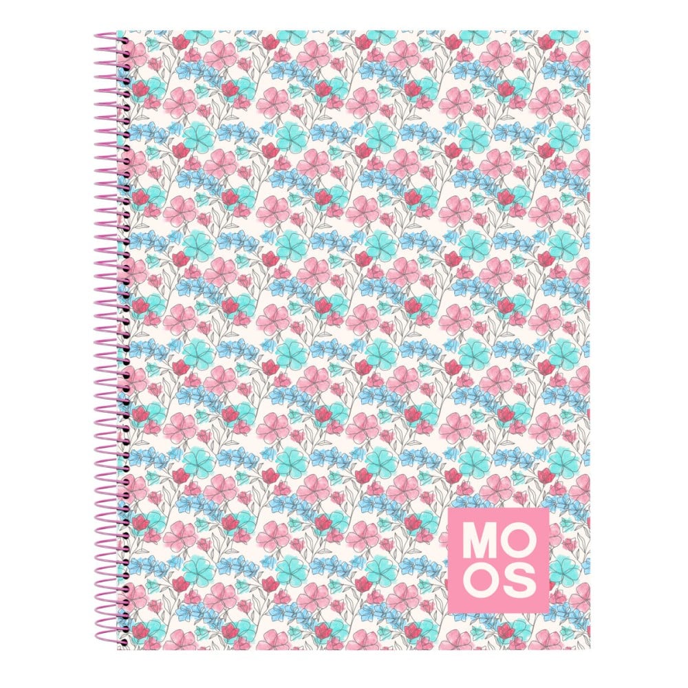 Notebook Moos Flores Multicolour A4 120 Sheets